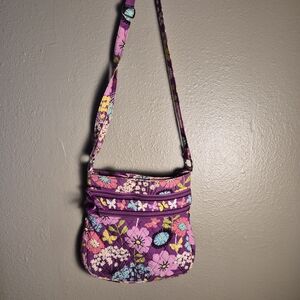 Vera Bradley Floral Purple Crossbody Bag